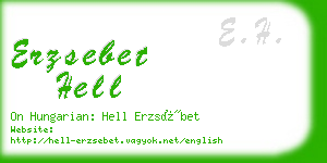 erzsebet hell business card